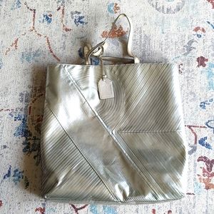 Silver Metallic Tote Reed Krakoff